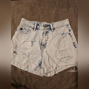 KanCan Blue Jean Shorts High-Waisted Distressed